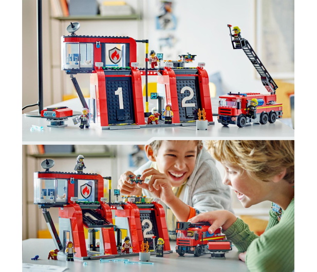 LEGO City 60414 Remiza strażacka z wozem strażackim - 1205487 - zdjęcie 6